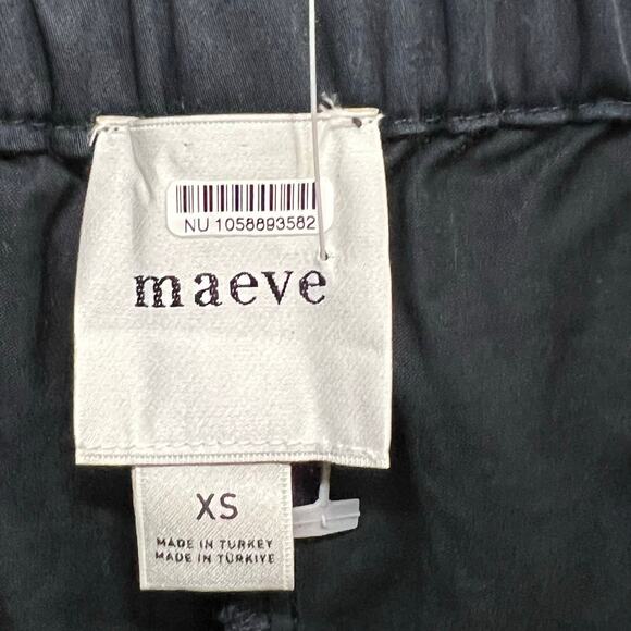 Anthropologie Maeve Curve Poplin Barrel Pants Womens XS Black High Rise Modern - Picture 12 of 15